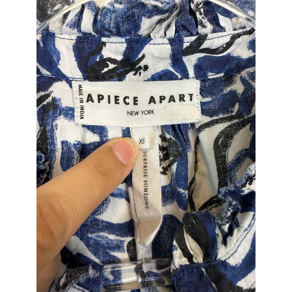Apiece Apart Las Alturas Mini Dress Blue & White Floral Size XS - Picture 4 of 6